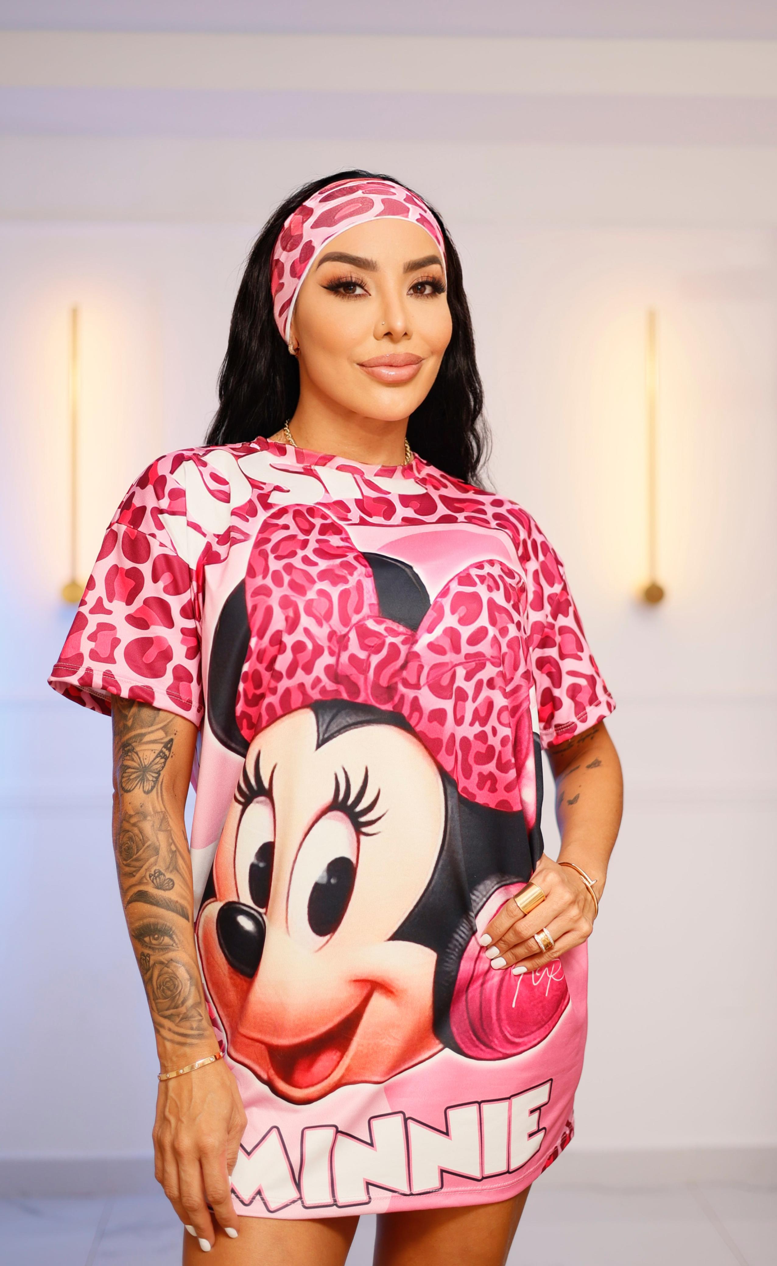 Batola Minnie animal print - Rosada