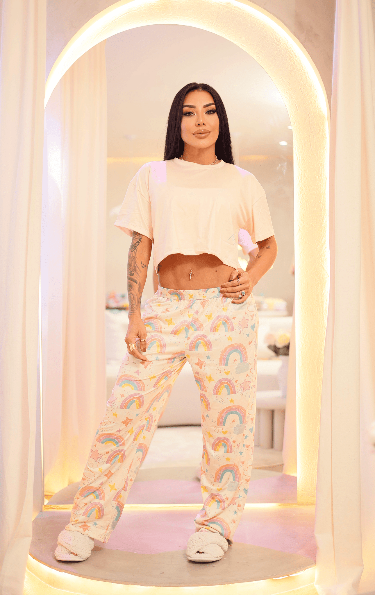 Pijama Set Arcoíris Pastel - Pijamas MR