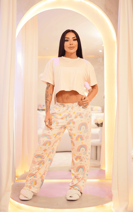 Pijama Set Arcoíris Pastel - Pijamas MR