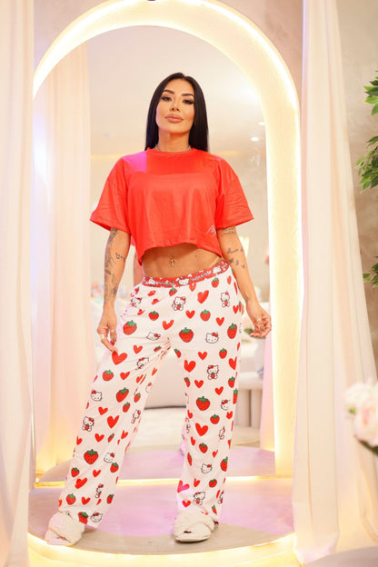 Pijama Set Hello Kitty Fresas - Pijamas MR