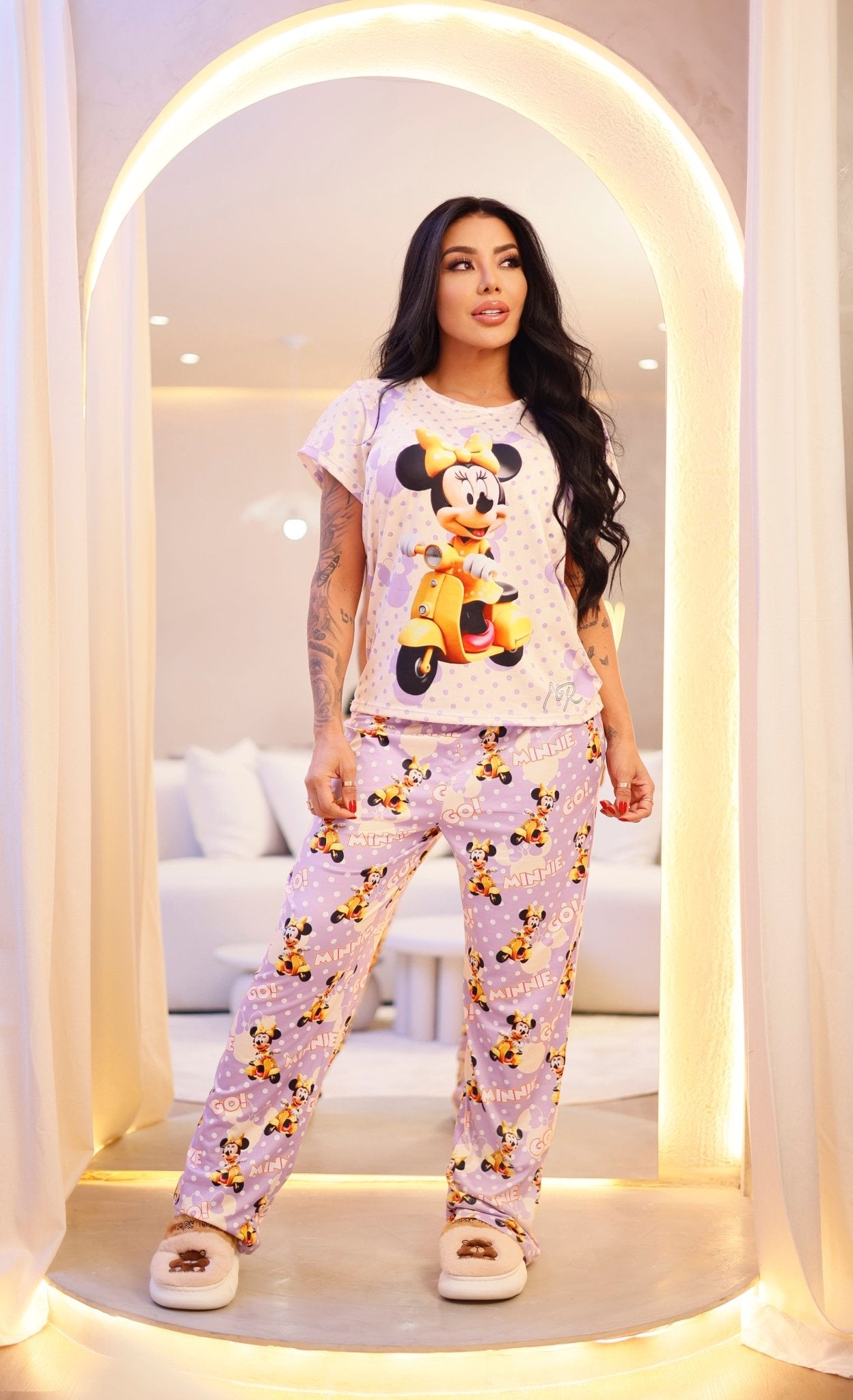 Pijama Trio Minnie Moto - Pijamas MR