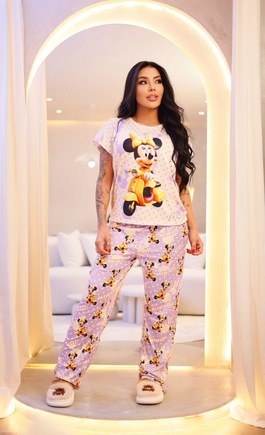 Pijama Trio Minnie Moto - Pijamas MR